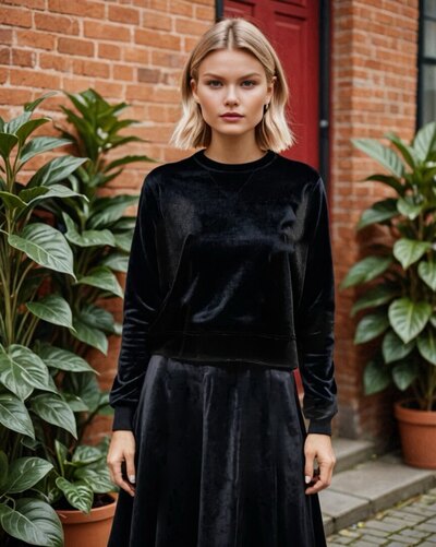 0 BLACK VELVET SWEATER