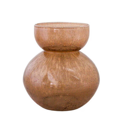 0 Ellen Glass vase light brown