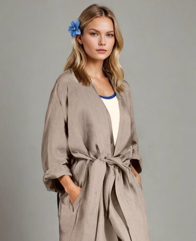 0 Moon Kimono Pellava/Linen Sand 