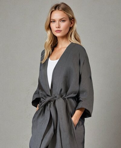 0 Moon Kimono Pellava/Linen Stone 