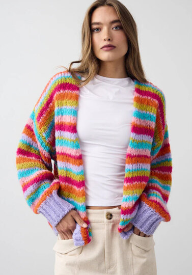 0 Rima knit cardigan rainbow combi