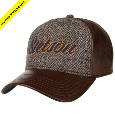 0 Trucker cap lamb nappa harris tweed