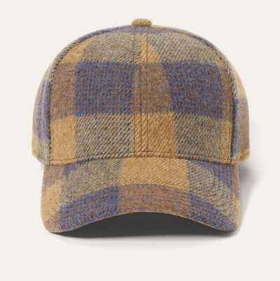 0 Wool check baseball cap