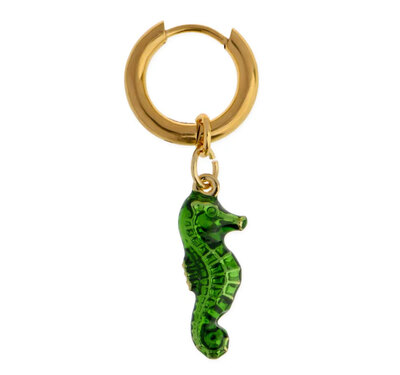 0 enchanted seahorse single earring