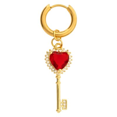 0 key to my heart single earring