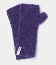 0 Fluffy half mittens violet