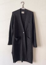 0 KANISA FRONT GREY CARDIGAN 100% WOOL