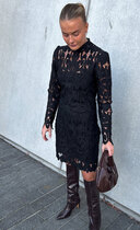 0 Karletta Black Lace Dress