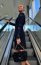 0 Karletta Black Lace Dress