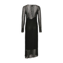 0 Lace Knit Dress Black 