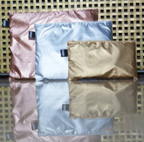 0 Metallic Matt Silver, Gold, Rosegold Zip Pockets