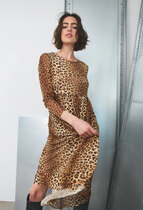 0 Solay midi mesh dress Leopard