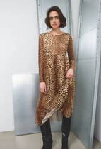 0 Solay midi mesh dress Leopard